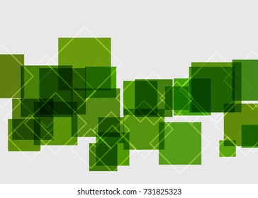 Green abstract template for card or banner. Metal Background with waves and reflections. Business background, silver, illustration. Illustration of abstract background with a metallic element