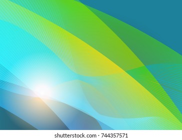 Green abstract template for card or banner. Abstract background