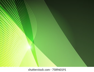 Green abstract template for card or banner. Abstract background