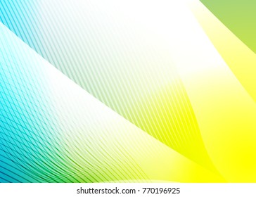 Green abstract template for card or banner. Metal Background with waves and reflections. Business background, silver, illustration. Illustration of abstract background with a metallic element