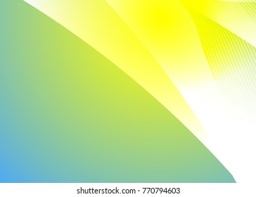 Green abstract template for card or banner. Metal Background with waves and reflections. Business background, silver, illustration. Illustration of abstract background with a metallic element