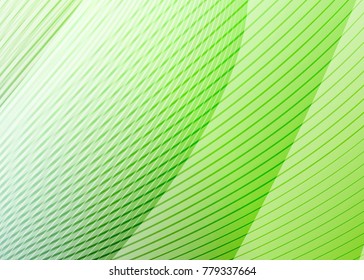 Green abstract template for card or banner. Metal Background with waves and reflections. Business background, silver, illustration. Illustration of abstract background with a metallic element