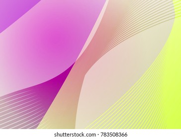 Green abstract template for card or banner. Metal Background with waves and reflections. Business background, silver, illustration. Illustration of abstract background with a metallic element