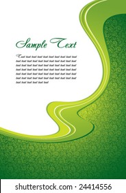 Green abstract template with copy space