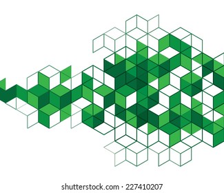 Green abstract with transparent background