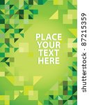 green abstract  trendy background with triangles - vector illustration