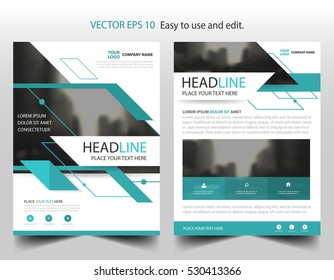 Grüner abstrakter Dreieck Jahresbericht Broschüre Design Vorlage Vektor. Business Flyers Infografik Magazin poster.Abstrakte Layout Vorlage , Buchumschlagpapier-Präsentationsportfolio.