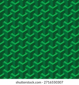 Fundo de padrão contínuo geométrico de triângulo abstrato verde