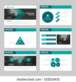 Green Abstract triangle presentation templates, Infographic elements flat design set for annual report brochure flyer leaflet marketing advertising banner 