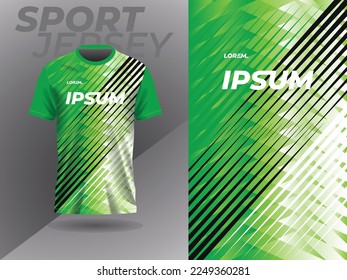 green abstract tshirt sports jersey design for football soccer racing gaming motocross cycling running