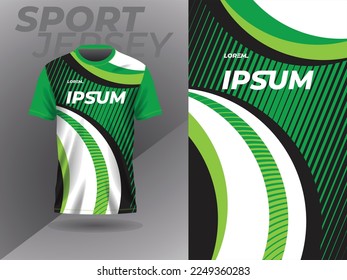 green abstract tshirt sports jersey design for football soccer racing gaming motocross cycling running