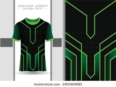 green abstract t-shirt sports jersey design for football soccer racing gaming motocross cycling running