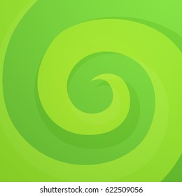 Green Abstract Twirl Background in Bright Vivid Color. Style Dynamic Backdrop.