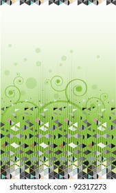 Green abstract vector background