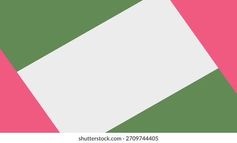 Ilustração de plano de fundo de vetor abstrato verde com modelo de quadro de fita de papel em branco para design de banner de site de negócios