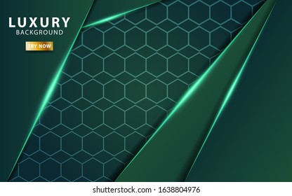 green abstract vector background with line.