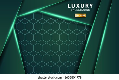 green abstract vector background with line.