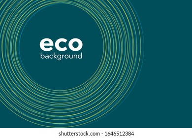 Green abstract vector background.ECO waved lines for website and flyer design