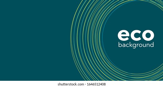 Green abstract vector background.ECO waved lines for website and flyer design