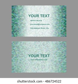 Green abstract vector business card template design