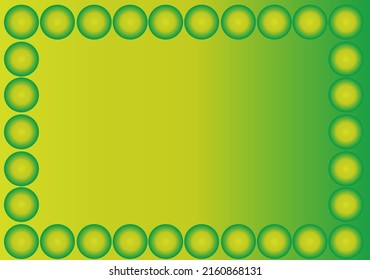 green abstract vector gradient background with circles and empty space