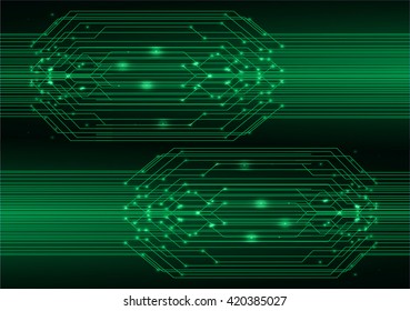 green abstract vector light hi speed internet technology background illustration, Background conceptual image of digital