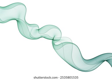 Green abstract vector wave. background for presentation. advertising banner. eps 10
