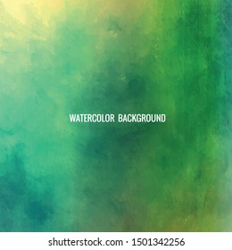 Green abstract watercolor texture background.