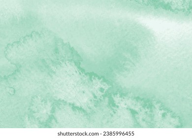Fondo de textura de acuarela abstracta verde. Patrón de salpicaduras de pincel de acuarela Pastel. Fondo acuático de hierba verde de verano. Ilustración de diseño del vector