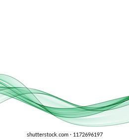 green abstract wave