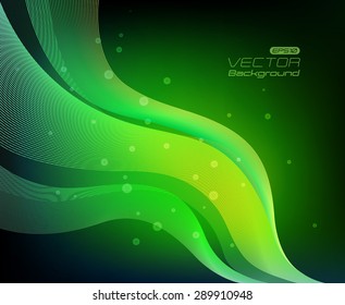 Green Abstract Wave