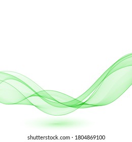 Green abstract wave. Background image for banner
