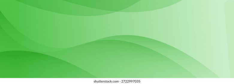 Fondo Abstractas verde de la onda con las curvas lisas del gradiente para la ilustración abstracta limpia del fondo del diseño moderno 
