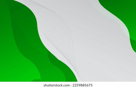 Green abstract wave background. Vector illustration