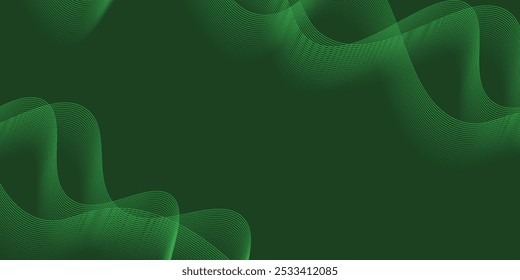 green abstract wave background. vector eps 10
