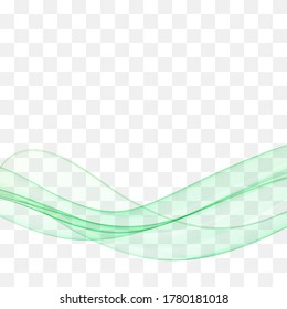 Green abstract wave. Layout for presentation