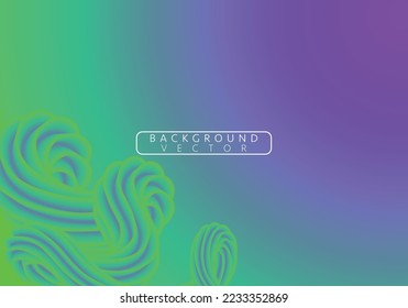 Green abstract wave. Magic line design. Flow curve motion element. Neon gradient wavy illiustration.