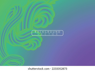 Green abstract wave. Magic line design. Flow curve motion element. Neon gradient wavy illiustration.