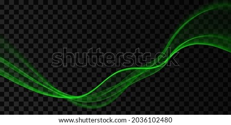 Green abstract wave. Magic line design. Flow curve motion element. Neon gradient wavy illiustration. Stock photo © 