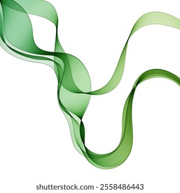 Green abstract wave. Presentation template. Eps 10