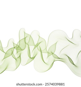 Green abstract wave. Presentation template