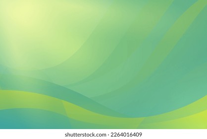 Green abstract wave shiny background design