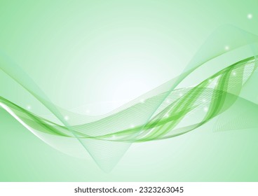 green abstract wave texture background