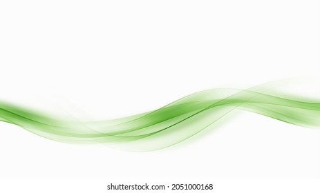 Green abstract wave. Abstract vector background wave