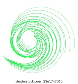 green abstract wavy colourful lines vector illustration eps