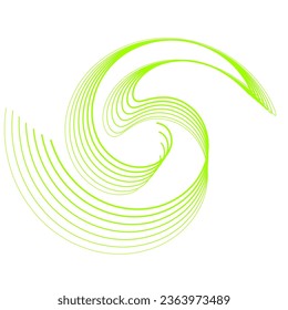 green abstract wavy colourful lines vector illustration eps