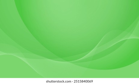 green abstract wavy lines background