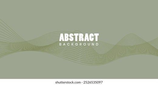 Fondo de líneas onduladas abstractas verdes. Onda con líneas creadas con la herramienta de mezcla. Línea ondulada curva, raya lisa. Ilustración vectorial
