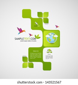 green abstract web design