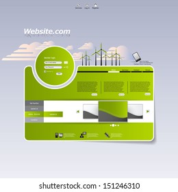 green abstract web design 